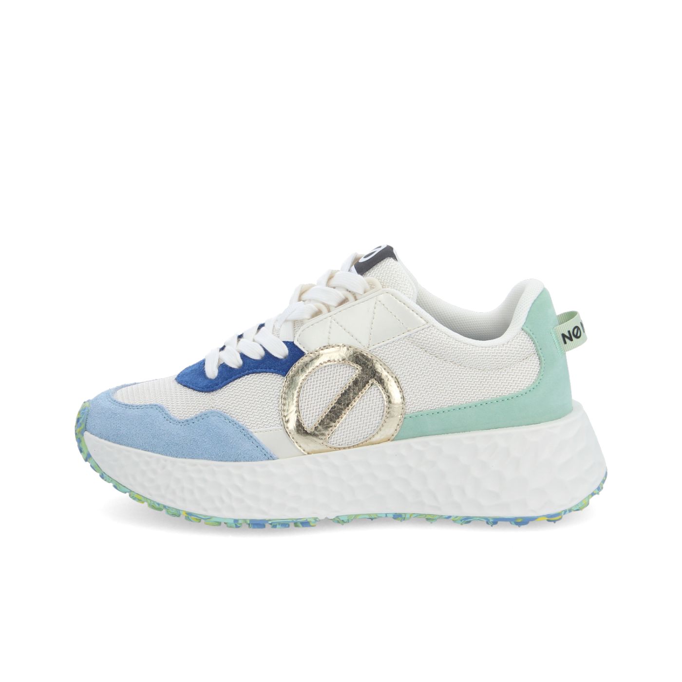 CARTER JOGGER W - KNIT/SDE/SDE - BLANC CASSE/BLEU/VERT